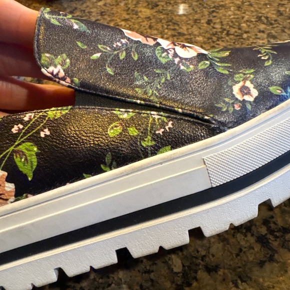 Halogen 9.5 Women's Halogen Teagen Sneakers Platform Floral Leather Shoes - Picture 5 of 9